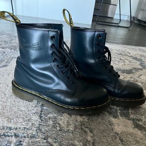 Deep Turquoise Doc Martens Lace Up Combat Boots - Women’s US 8